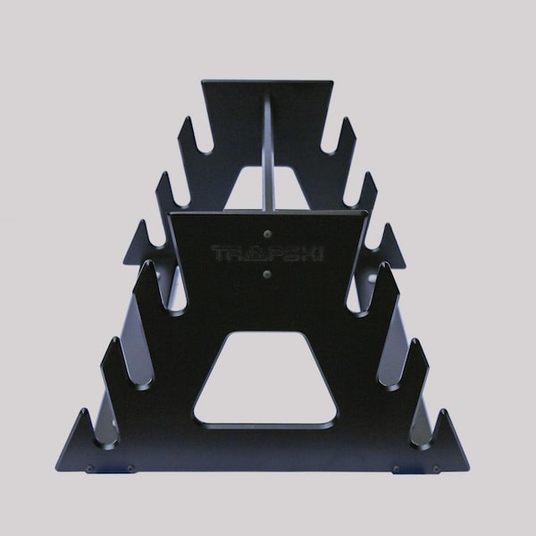 Trapski Wide Stance Snowboard Rack, Holds 6 Snowboards, Black TRAPSKI6WB-BLK - main